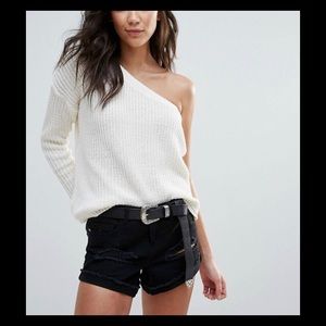 Missguided One-Shoulder Sweater